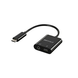 obt@[(BUFFALO) BSMPCPD350BK(ubN) Type-C to 3.5mm4 I[fBIϊA_v^[ USB PDdΉ