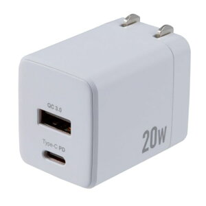 �i�J�o���V JYU-ACU011W �z���C�g 20W PD�Ή� USB AC�[�d�� JYUACU011W