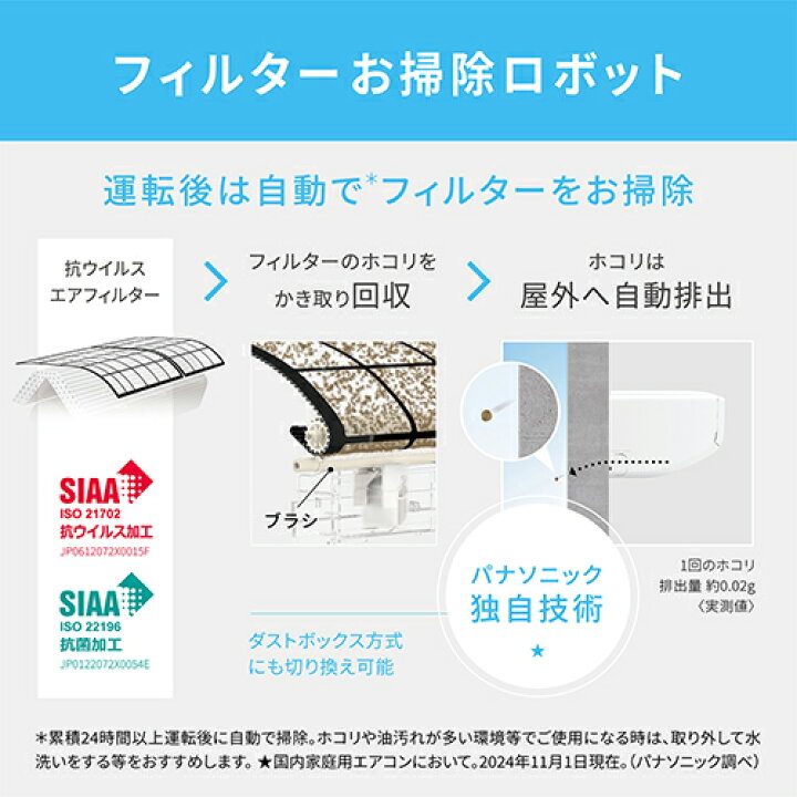 楽天市場】【標準工事費込】エアコン 6畳用 2.2kw パナソニック 