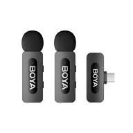 BOYA ボーヤ BY-V20(ブラック) 軽量ワイヤレスデュアルマイク USB Type-Cデバイス対応