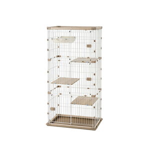 アイリスオーヤマ(Iris Ohyama) PWCR-963V ウッディキャットケージ3段