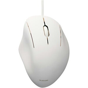 �G���R��(ELECOM) M-SH10UBSKWH �z���C�g �L��3�{�^���}�E�X M�T�C�Y