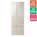 【標準設置料金込】東芝(TOSHIBA) GR-Y550FH(EC)(サテンゴールド) 6ドア冷凍冷蔵庫 フレンチドア 551L 幅685mm