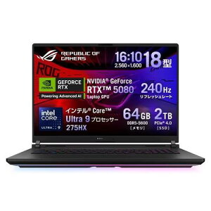 ASUS(GCX[X) G835LW-U9R5080 ROG Strix SCAR 18 18^ Core Ultra 9/64GB/2TB/RTX5080 Windows 11 Home Q[~Om[gp\R