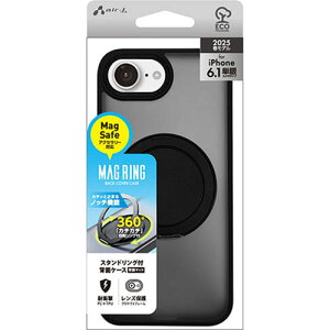 �G�A�[�W�F�C(air-j) AC-SE25-MRS BK iPhone16e�p MagSafe�A�N�Z�T���[�Ή� �X�^���h�����O�t�w�ʃP�[�X