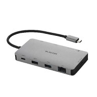 エレコム ELECOM DST-090BP1SV シルバー USB Type-C ドッキングステーション 9-in-1 4K HDMI LAN SD PD充…
