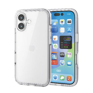 �G���R��(ELECOM) PM-A25AHVAIR2CR �N���A iPhone17 �P�[�X �n�C�u���b�h �Ռ��z�� �y�� AirShock