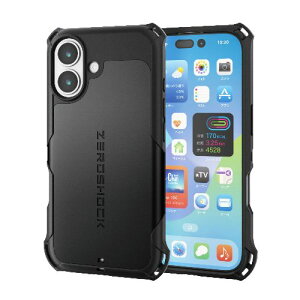 �G���R��(ELECOM) PM-A25AZEROMGBK �u���b�N iPhone17 �P�[�X �n�C�u���b�h �Ռ��z�� MAGKEEP ���͋z�����C�����X�[�d�Ή� �t�B�����t ZEROSHOCK