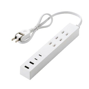 GR(ELECOM) T-U08-3A2C205WH zCg R[h d^bv 0.5m RZg 3 Type-C×2 USB-A×2 PD 20W K[h ≏Lbv