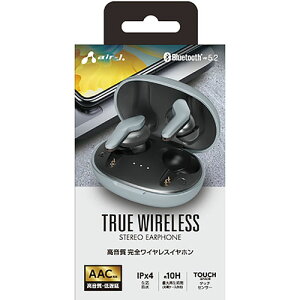 エアージェイ(air-j) ABT-AP6 SL シルバー BluetoothR 高音質 完全ワイヤレスイヤホン