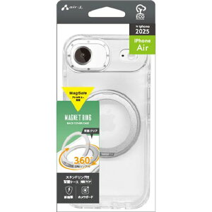 �G�A�[�W�F�C(air-j) AC-P25A-CMR-SL �V���o�[ iPhone Air�p MagSafe�A�N�Z�T���[�Ή� �X�^���h�����O�t�w�ʃP�[�X