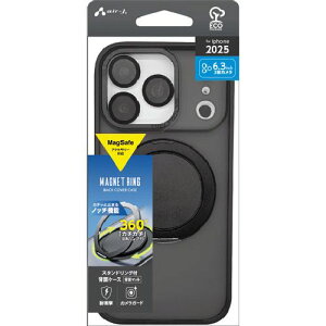 �G�A�[�W�F�C(air-j) AC-P25P-MRS-BK �u���b�N iPhone 17 Pro�p MagSafe�A�N�Z�T���[�Ή� �X�^���h�����O�t�w�ʃP�[�X