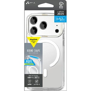 �G�A�[�W�F�C(air-j) AC-P25P-RMR-WH �z���C�g iPhone 17 Pro�p MagSafe�A�N�Z�T���[�Ή� ���E���h�t�H�����w�ʃP�[�X