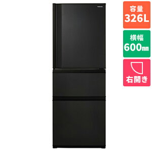 yWݒuzyۏؕtz(TOSHIBA) GR-Y33SC-KZ }bg`R[ VEGETA SCV[Y 3hA① EJ 326L 600mm