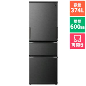 �y�W���ݒu�������z�y�����ۏؕt�z�V���[�v(SHARP) SJ-PW37R-H �_�[�N�A�b�V���O��? 3�h�A�①�� ���E�t���[ 374L ��600mm