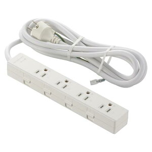 �I�[���d�@(OHM) HS-TKML42-3PE25-W ���K�[�h�E�A�[�X�t���^�b�v 4�� 2m ��