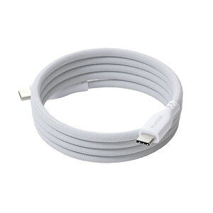 �G���R��(ELECOM) MPA-CCTMG10WH �z���C�g USB-C �P�[�u�� PD60W USB Type-C to C 1m �}���[�d �i�C�������b�V�� �}�O�l�b�g���΂ł�����Ƃ܂Ƃ܂�