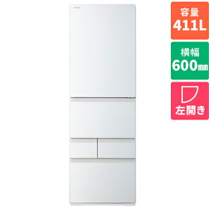 �y�W���ݒu�������z�y�����ۏؕt�z����(TOSHIBA) GR-A41GXHL-EW �O�����z���C�g GXH 5�h�A�①�� ���J�� 411L ��600mm