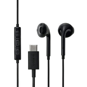 �G���R��(ELECOM) EHP-DF18IMBK �u���b�N USB Type-C �C���z�� �L�� �C���i�[�C���[�^ �}�C�N�t�� �ʘb�\ DAC���� ������ ���ʒ��� 1.2m