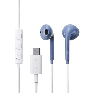 �G���R��(ELECOM) EHP-DF18IMBU �_�X�e�B�u���[ USB Type-C �C���z�� �L�� �C���i�[�C���[�^ �}�C�N�t�� �ʘb�\ DAC���� ������ ���ʒ��� 1.2m