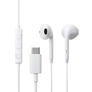 �G���R��(ELECOM) EHP-DF18IMWH �z���C�g USB Type-C �C���z�� �L�� �C���i�[�C���[�^ �}�C�N�t�� �ʘb�\ DAC���� ������ ���ʒ��� 1.2m