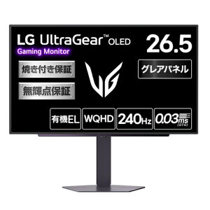 LG�G���N�g���j�N�X(LG) 27GX704A-BAJP LG UltraGear OLED 26.5�^ WQHD 2560×1440 240Hz �O���A�p�l�� �L�@EL �Q�[�~���O���j�^�[ �f�B�X�v���C