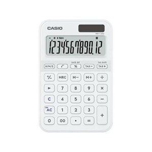 CASIO(�J�V�I) MW-C20D-WE-N �z���C�g �d�� �~�j�W���X�g�T�C�Y 12�� �Ōv�Z ���[�g�v�Z ���Ԍv�Z �����v�@�\