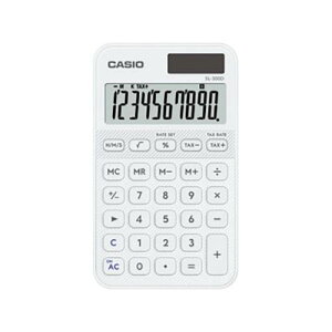 CASIO(�J�V�I) SL-300D-WE-N �z���C�g �d�� �蒠�T�C�Y 10�� �Ōv�Z ���[�g�v�Z ���Ԍv�Z �蒠�P�[�X�t