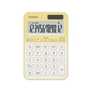 CASIO(�J�V�I) MW-C20D-LY-N ���C�g�C�G���[ �d�� �~�j�W���X�g�T�C�Y 12�� �Ōv�Z ���[�g�v�Z ���Ԍv�Z �����v�@�\