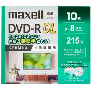 �}�N�Z��(maxell) DRD215WPG.10S �}�N�Z�� �^��pDVD-R DL 8.5GB 2�`8�{�� CPRM�Ή� 10��
