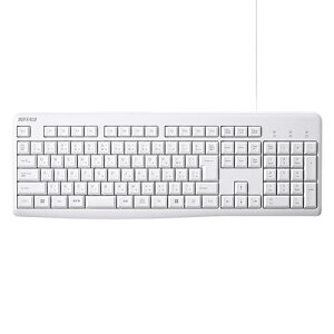 �o�b�t�@���[(BUFFALO) BSKBU110WH �z���C�g USB�ڑ� �L���X�^���_�[�h�L�[�{�[�h BSKBU110�V���[�Y �e���L�[�t �����u���� ���{��z��