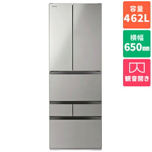 �y�W���ݒu�������z����(TOSHIBA) GR-A460FK-EH �V�t�H���O���[ VEGETA 6�h�A�①�� �ω��J�� 462L ��650mm