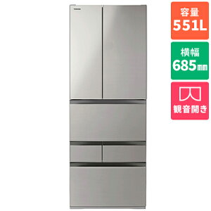 �y�W���ݒu�������z����(TOSHIBA) GR-A550FK-EH �V�t�H���O���[ VEGETA 6�h�A�①�� �ω��J�� 551L ��685mm