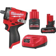 MILWAUKEE ミルウォーキー FUEL 1/2インチ542Nmインパクトレンチ 5.0AH & 2.5AH キット M12FIW2F125252XJP