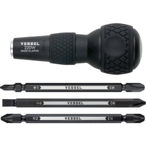 VESSEL �{�[���O���b�v���փh���C�o�[�Z�b�g No�D220W�|3�i�r�b�g3�{�g�j 220W3