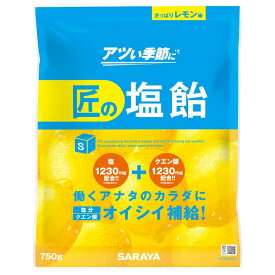 熱中症対策 サラヤ 匠の塩飴 レモン味 750g 約175粒 熱中症 対策 塩分補給 国産塩 個包装 キャンディ クエン酸 糖分※北海道・沖縄は別途送料を頂戴がかかります