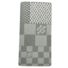 【中古】LOUIS VUITTON（ルイ・ヴィトン）N60435 ポルトフォイユ・ブラザNM ダミエ グラフィット 3D ポルトフォイユ ブラザ 長財布 2つ折り ロングウォレット グレー アンタークティカ【USED-A】