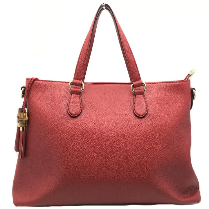 楽天市場】【中古】 GUCCI (グッチ) 449643 バンブー タッセル トート  