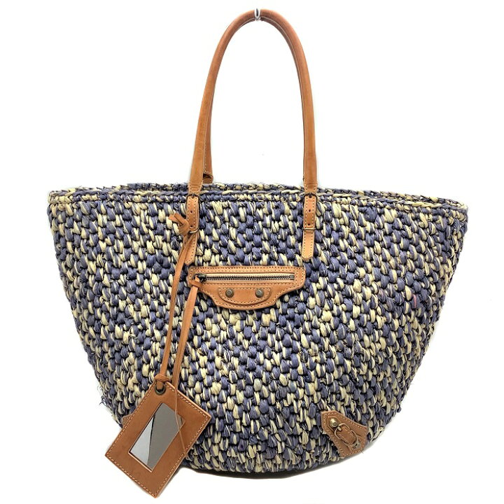 楽天市場】【中古】 BALENCIAGA (バレンシアガ) 286370 ストローバッグ  