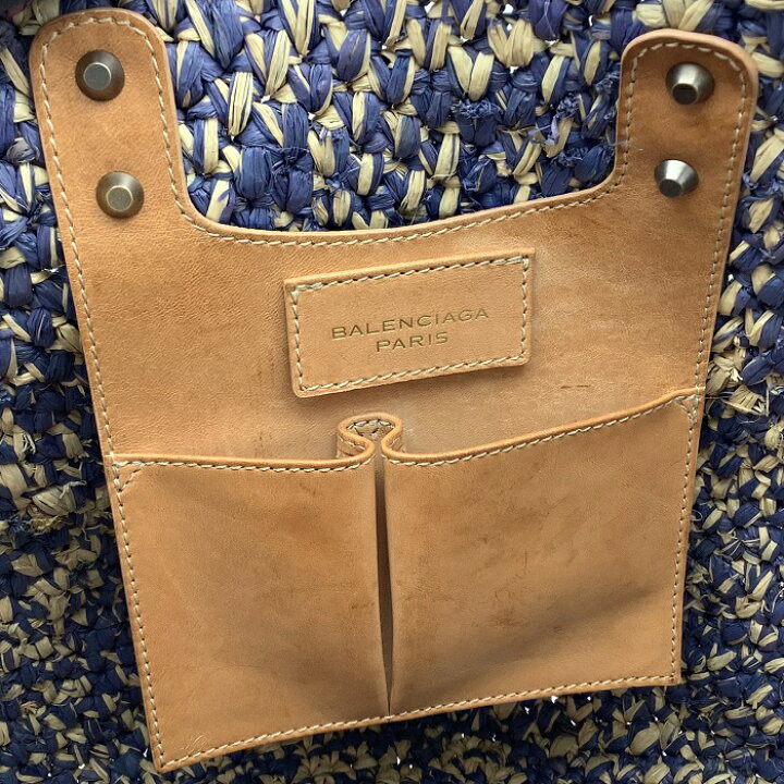 楽天市場】【中古】 BALENCIAGA (バレンシアガ) 286370 ストローバッグ  
