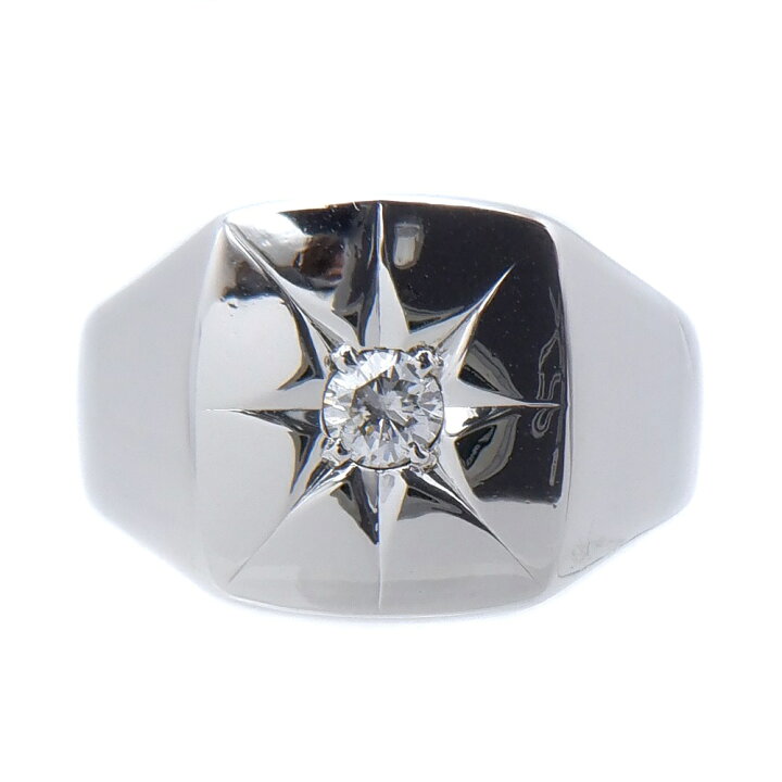 楽天市場】【中古】 Pt900 ダイヤモンド 0.19ct 印台 リング 指輪 約 