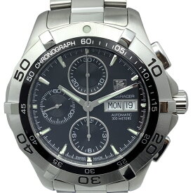 【中古】 TAG Heuer (タグ・ホイヤー) CAF2010.BA0815 アクアレーサー クロノグラフ デイデイト 自動巻き 腕時計 約44mm 黒文字盤 ブラック ステンレススティール SS ダイバーズウォッチ メンズ 【USED-AB】