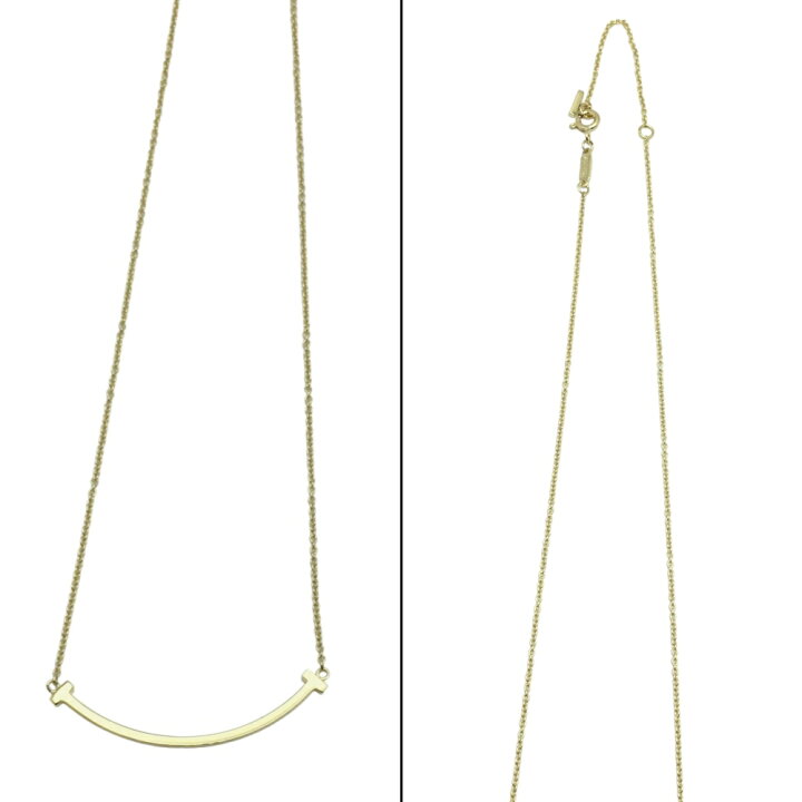 中古】 TIFFANY&Co. (ティファニー) K18 Tスマイル ペンダント  