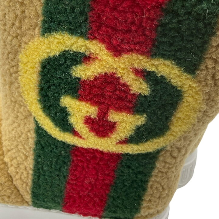 楽天市場】【中古】GUCCI（グッチ）721105 アンクルブーツ ボアブーツ 