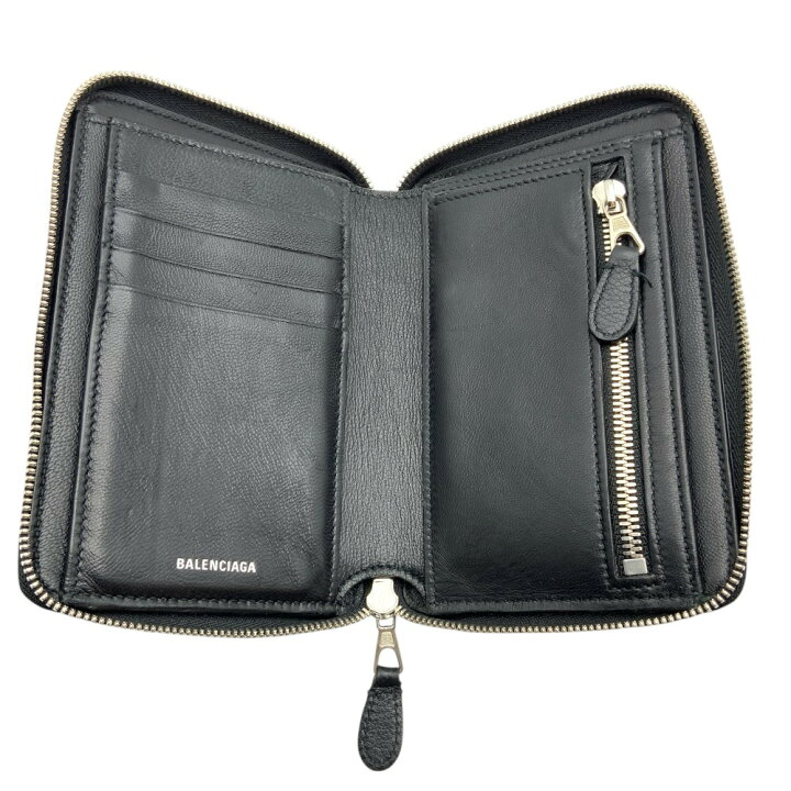 楽天市場】【中古】BALENCIAGA（バレンシアガ）ロゴプリント二つ折り  