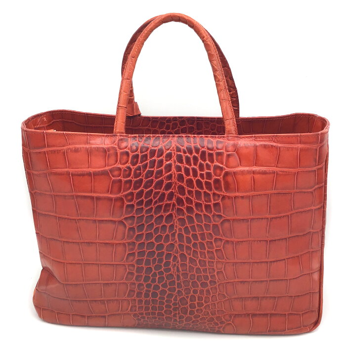 楽天市場】【中古】FURLA(フルラ) クロコ型押し 2WAYトートバッグ  