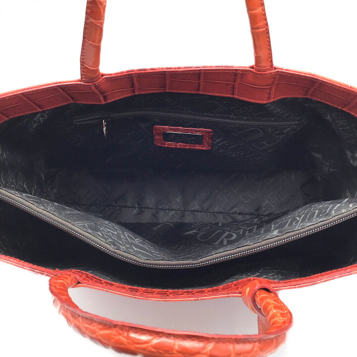 楽天市場】【中古】FURLA(フルラ) クロコ型押し 2WAYトートバッグ  