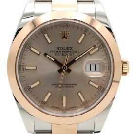 【中古】ROLEX（ロレックス）126301　デイトジャスト41　サンダスト文字盤　オイスターブレス　ランダム　2017年ギャラ　並行　バーインデックス　3列　メンズ　腕時計【USED-SA】