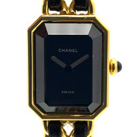 【中古】CHANEL（シャネル）H0001プルミエールMサイズ黒文字盤ゴールドレディース腕時計【USED-A】