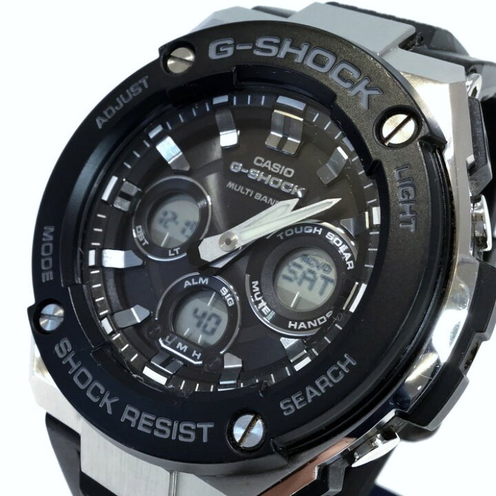 【中古】CASIO (カシオ) G-SHOCK (ジーショック) G-STEEL (ジースチール) GST-W300-1AJF 腕時計 アナデジ アナログ デジタル ソーラー電波 ブラック 樹脂 メンズ 【USED-AB】 質屋かんてい局EC店 CASIO|カシオ G-SHOCK ジーショック G-STEEL Gスチール GST-W300G-1A9JF アナデジ電波ソーラー 腕時計 ブラック